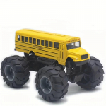 Mudel T&otilde;mmatava Mootoriga M&auml;nguasi Monster Truck Sulamist Suurte Ratastega M&auml;ngus&otilde;iduk Auto Kingitused Poistele T&uuml;drukutele Monster Koolibuss Valatud Metall kollane