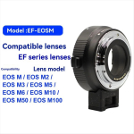 Ef To Eos M Auto Focus Lens Adapter Ring, Compatible With Canon M M50 M100 M6 M5 M3 & Ef/ef-s Lenses must