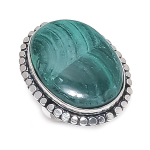 Natural Malachite Gemstone Handmade 925 Sterling Silver Jewelry Ring Size 7 h4c40