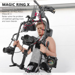 DF DIGITALFOTO MAGIC RING X Professionaalne Kahe K&auml;epidemega Grip Ring K&auml;eshoitav Stabilisaator Fotograafia Tarvik Koormus must