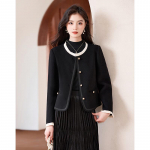 Women's Elegant Short Wool Blend Coat L