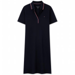 Tommy Hilfiger Naiste V-kaelusega K&auml;rbitud Polo Kleit M