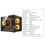 Mini L&auml;bipaistev Lauaarvutikorpus PC Torn M-ATX/ITX Emaplaadile 320 mm GPU Graafikakaardi Pikkus HDD+SSD USB 3.0 12 cm Ventilaator must