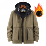 T&ouml;&ouml;riided Puuvillane Jakk Meeste Suur Suurus Kaheosaline Komplekt Eemaldatav Sisevooder Paks Puuvillane Jakk Vabaajajakk 7XL