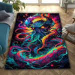 V&auml;rvilise kaheksajala tr&uuml;kiga vaip Elutuba Magamistuba Diivanimatt Kontor Suur ala Dekoratiivne vaip Moodne dekoratiivne vaip Kiire tarne 40x60cm (16x24in) black