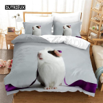 3D Hamstri Tekikott King Queen Suurus Armas Merisiga Voodipesukomplekt Lastele Teismelistele T&auml;iskasvanutele Pere Lemmikloom Loom 2/3tk Tekikott EU single(135x200cm)