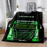 3D S-Scania veoauto Prinditud tekk Piknikutekk Soojad flanelltekid Kodu voodipesu tekid vooditele S&uuml;nnip&auml;evakingitus 80x60in