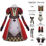 Alice: Madness Returns Kuninglik Teenijat&uuml;druk Cosplay Kost&uuml;&uuml;m - Lolita Halloweeni Kost&uuml;&uuml;m Large gray