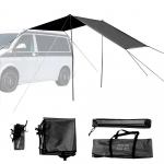 1 komplekt auto markiis p&auml;ikesekate p&auml;ikesekaitse matkaautole kaubikule matkaautole maasturile must tulekindel 210D pol&uuml;ester 58cmx15cm Muudetav China Mainland