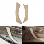 Right Side 2Pcs ABS Beige Inner Door Handle Pull Cover Trim For BMW 3 series E90