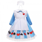 Alice Neiu Halloweeni Pikk Printsessi Komplekt [RPFLQ] Kleit, T&uuml;drukute Cosplay, Kost&uuml;&uuml;m, P&otilde;ll, Varrukad, Kost&uuml;&uuml;m, Armas, Moe, S&uuml;ndmus, Tegevused, 3-osaline (90)