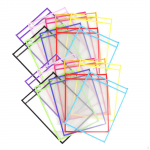 20x Dry Erase Pocket Sleeves Pockets 10 x 14 inch Assorted Colors Reusable Paper
