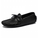 Pehme tallaga &uuml;likerged mokassiinid Elegantne meeste vabaaja nahast kingad Hingavad slip-on korterkingad &Uuml;hev&auml;rvilised meeste mokassiinid Paadikingad 38 must