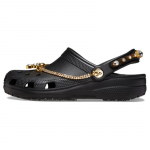 Crocs Classic libisemiskindlad ja vastupidavad Tiara puukingad 'Black Gold' naistele 34-35 must