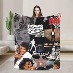 MJ Popikuningas Michael J-jackson Tekk Kvaliteetne Soe Visketekk S&uuml;gisene Piknik Magamistuba Kohev Voodikate 30x40in