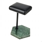 Display Stand Jewelry Organizer Holder Countertop Vanity Top , Mens Gift, PU leather Pillow, Green Black