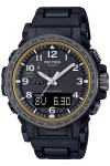 Casio Pro Trek Climber Line P&auml;ikeseenergial t&ouml;&ouml;tav Valmistatud biomassist Must Raadiojuhtimisega Kell, Plastik, PRW-51FC-1JF, Meeste,