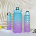 3 tk Gradient Plastikust Tassikomplekt Suure Mahutavusega Spordiveepudel V&auml;ljas Reisimine J&otilde;usaal Fitness Kannud &Otilde;pilase Kaasaskantav Tass K&otilde;rrega 2L 900ml 300ml sinine