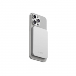 Powerbank 5 000mAh Sans Fil Fixation Magn&eacute;tique Compatible MagSafe Ultra-Fin LinQ Gris hall