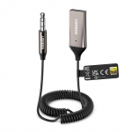 UGREEN Bluetooth-autovastuv&otilde;tja Aux-adapteri ja autode Bluetooth-heli vastuv&otilde;tjaga k&otilde;laritele Koju TELEC-sertifitseeritud LDAC-iga &uuml;hilduv 6.0 3,5 mm Sisseehitatud
