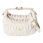 Miu Miu Matelass&eacute; Logo Lambanahast Koti Naiste k&auml;ekotid Valge 5NE026_AFPP_F0009 Basic Set (Bag+Dust Bag) white