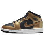 Air Jordan 1 Mid SE GS metallik kuldsed mustad laste tossud valged DR6967-071 EU 38.5 kuld