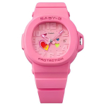 CASIO Naughty Heart Collection Kvartsmehhanismiga Vaikrihmaga K&auml;ekell Unisex Roosa Kella sihverplaat BGA-10-4A Pink Watch Dial