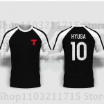 Hyuga Tsubasa Animatsioon Multikas Anime Jalgpall Jalgpall T-s&auml;rk Riigi S&auml;rk Jaapani Tr&uuml;kk Spordi Vintage L&uuml;hikeste Varrukatega &Uuml;htne Cosplay Unisex Mehed Naised S