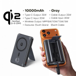 QOOVI Qi2 35W Magnetiline Power Bank 10000mAh Kaasaskantav Laadija MagSafe jaoks 15W Traadita Kiirlaadimine iPhone 17 16 15 iWatch jaoks hall