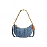 Kott Mira 24 Moodne Vabaaja Tepitud T&otilde;mblukuga Kangast Kandekott &Otilde;lakott Keskmine Naiste kotid Indigo CR679-B4IN Basic Set (Bag+Dust Bag)