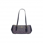 K&auml;ekott Asher 34 Klassikaline tr&uuml;kis H&otilde;bedased detailid Signature Jacquard Gladeda nahk &Otilde;lakott Suur Naiste &otilde;lakott Sinakashall CBJ03-IMX1X Basic Set (Bag+Dust Bag)