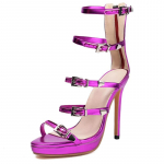 Seksikad K&otilde;rge Kontsaga Sandaalid Naiste Suvekingad Suur Suurus Kuldne H&otilde;bedane Roheline Lilla Kontsaga Pandlaga Rihm Peo Pulma Kingad Naiste 39 lilla