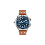 Hamilton Khaki Aviation Series Automaatne Mehaaniline Liikumine 100 Meetrit Veekindel Kell Meeste kellad Sinine Teras Pruun H77765541 Regular Watch Box,Blue Dial Brown Strap