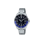 Casio MDV-10D Seeria 50M Veekindel Kvartsmehhanism Roostevabast terasest rihmaga k&auml;ekell Naiste kellad Must MDV10D1A2 Black Dial