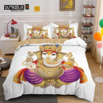 India Ganesha tekikott Boheemlaslik Meditatsiooniline Elevant Voodipesukomplekt Mikrofliis Mandala T&auml;issuuruses Lastele Teismelistele T&auml;iskasvanutele EU single(135x200cm)
