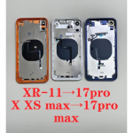 Konverteri korpus iPhone XR-ile 17 Pro 11 sarnaseks 17 Pro X XS Maxiks Konverteeri 17 Pro Maxiks Tagak&uuml;lje vahetus &Uuml;mber ehitatud &scaron;assii XR to 17 Pro valge