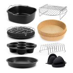 Ruudukujulised 9-tollised &otilde;hufrit&uuml;&uuml;ri tarvikud, Cosori Ninja Phillips Tower Instant Pot Tefal jne 5,6-8,3 l s&uuml;gava korviga &otilde;hufrit&uuml;&uuml;ri jaoks CHINA