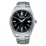 SEIKO SELECTION SBTM323 Jaapanis valmistatud meeste k&auml;ekell p&auml;ikeseenergial t&ouml;&ouml;tav raadioajav&otilde;tuga kuup&auml;eva ja kalendriga must sihver 10 ATM veekindlus roostevaba teras.