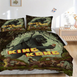 3 tk King Kongi tekikate komplekt (1 tekikott + 2 padjap&uuml;&uuml;ri, ilma t&auml;idiseta) - Mugav ja hingav magamistoa kaunistus yy251104072 135x200cm