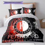Feyenoord Muster Voodipesu Tekikott Komplekt Tekikott Padjap&uuml;&uuml;r Kodu Kaunistus S&uuml;nnip&auml;evakingitus (1 * tekikott + 2 * padjap&uuml;&uuml;ri, ilma s&uuml;damikuta) 135x200cm