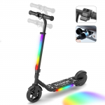 K2Pro Laste Elektriline T&otilde;ukeratas 150W Mootor 2,6Ah Aku 3 Kiirust 5-16KM/H LED Valgustusega T&otilde;ukeratta T&otilde;ukepind ja K&auml;epide Maksimaalne Koormus 70KG Elektriline T&otilde;ukeratas Lastele must