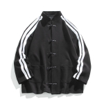 Hiina stiilis n&ouml;&ouml;pidega kampsun-sweatshirt meestele naistele kevadine lai pealmine riietus trendikas hiina stiilis raske jakk S must