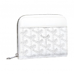 Goyard Matignon Monogrammiga t&otilde;mblukuga rahakott V&auml;ike unisex rahakott Valge MATIGNPMLTY-50CL50P Basic Set (Bag)