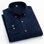100% puuvillane velvetist talves&auml;rk meestele Soe pikkade varrukatega Regular Fit Easy Hooldus Mugav Meeste Kontoririided Solid 39