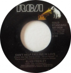 7-tolline plaat ELVIS PRESLEY THE JORDANAIRES Cant Help Falling In Love RockA 4470635 RCA 1977 USA Pop Kasutatud
