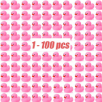 1-100 tk Roosad Mini Kummikana Komplekt Hulgim&uuml;&uuml;k Ujub Piiksub V&auml;ikesed Kanad Kummikana M&auml;nguasi Lastele Peo S&uuml;nnip&auml;eva Tarvikud
