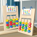 Montessori Puidust V&auml;rvi Kuju Sobitamise Kognitsiooni &Otilde;ppem&auml;ngulaud Varajane Laste Aju Loogilise M&otilde;tlemise Arendamise M&auml;nguasjad