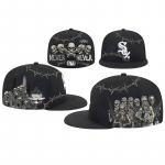 Chicago White Sox Kolju ja Okastraad Snapback M&uuml;ts, Must Gooti Streetwear Lame Nokaga Pesapallim&uuml;ts one size