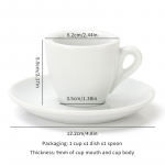 Portselanist espressotasside komplekt 50 ml Cappuccino kohvitassid espressokannud alustassidega &Otilde;rnad kohvitarvikud 50ml