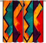 Armsad 70ndate lillelised kardinad Vintage Hippie Lilleline Boho Stiil Aknakatted Magamistoa Elutoa K&ouml;&ouml;gi jaoks Abstraktne Geomeetriline 53x116CM-2PC